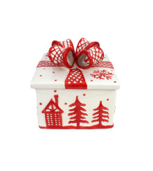 BOMBONERA NAVIDEÑA ROJA 12X13CM