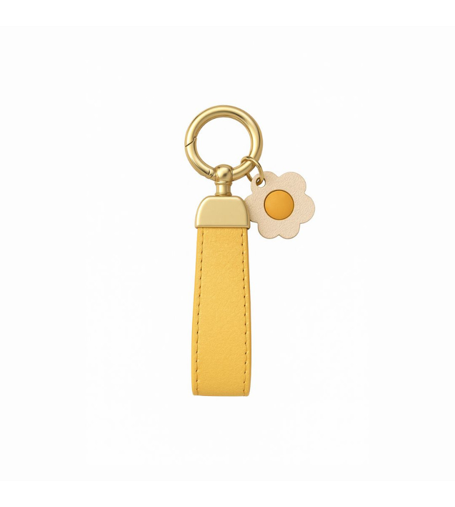 BAG CHARM FLOWER BUTTER YELLOW