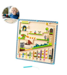 Juego Encajable Y Laberinto Y Números 30*22 Cm Úpale