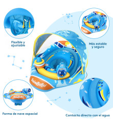 Flotador De Piscina Techo Inflable para bebés Lila