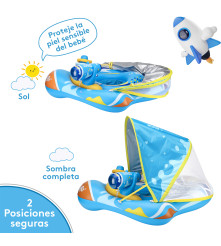 Flotador De Piscina Techo Inflable para bebés Lila
