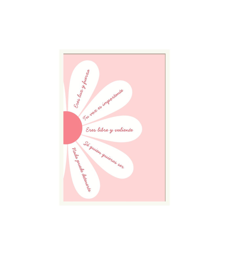CUADRO DECORATIVO FLOWER Tamaño A4 21 x 29cm