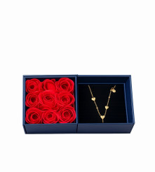 COLLAR GOLD EN ACERO QUIRURJICO 304 CON CAJA