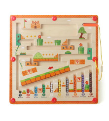 Juego Encajable Laberinto y Letras AZUL 30×30 cm Úpale