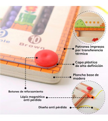 Juego Encajable Laberinto y Letras AZUL 30×30 cm Úpale