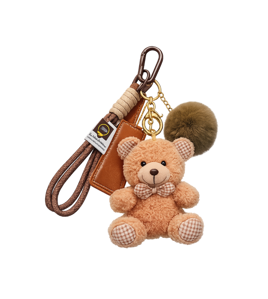 BAG CHARM OSO ROSADO