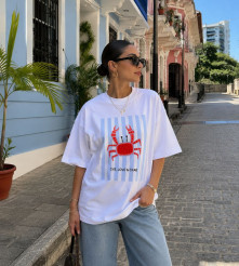 CAMISETA OVERSIZE BLANCA ALGODÓN GYE EDITION
