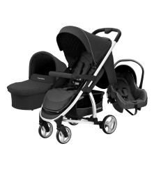 Coche LONDON Con Accesorios GRIS carestino