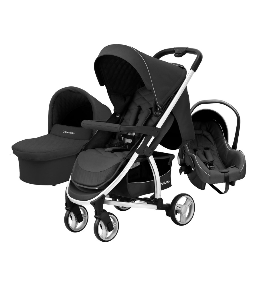 Coche LONDON Con Accesorios GRIS carestino