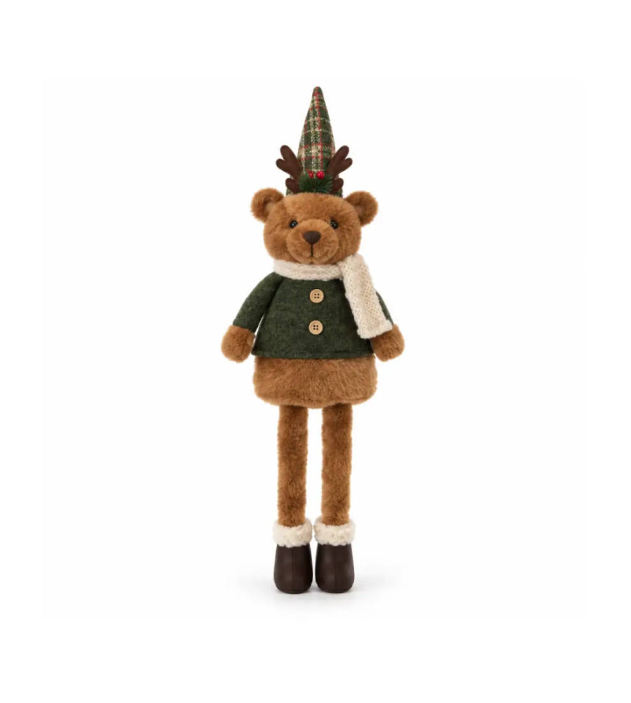 Oso Navideño de Felpa con Traje Festivo 43cm