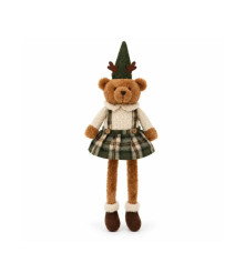 Oso Navideño de Felpa con Traje Verde 59cm