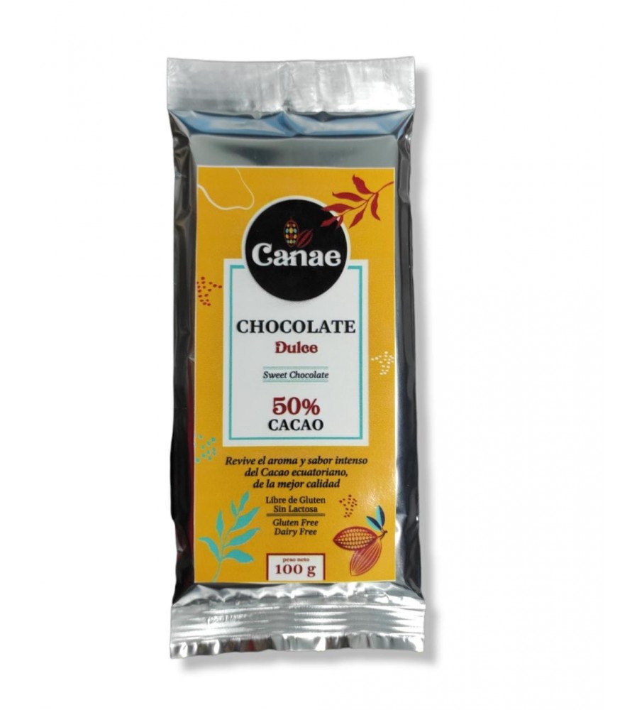 BARRA DE CHOCOLATE STEVIA 98 % CACAO CANAE 100 GR BARRA DE CHOCOLATE STEVIA 98 % CACAO CANAE 100 GR