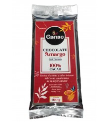 BARRA DE CHOCOLATE AMARGO  100 % CACAO 100 GR