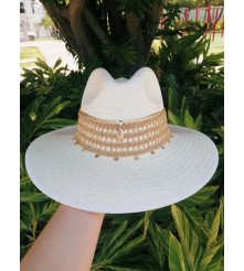 SOMBRERO DE PAJA TOQUILLA GYPSY DORADO