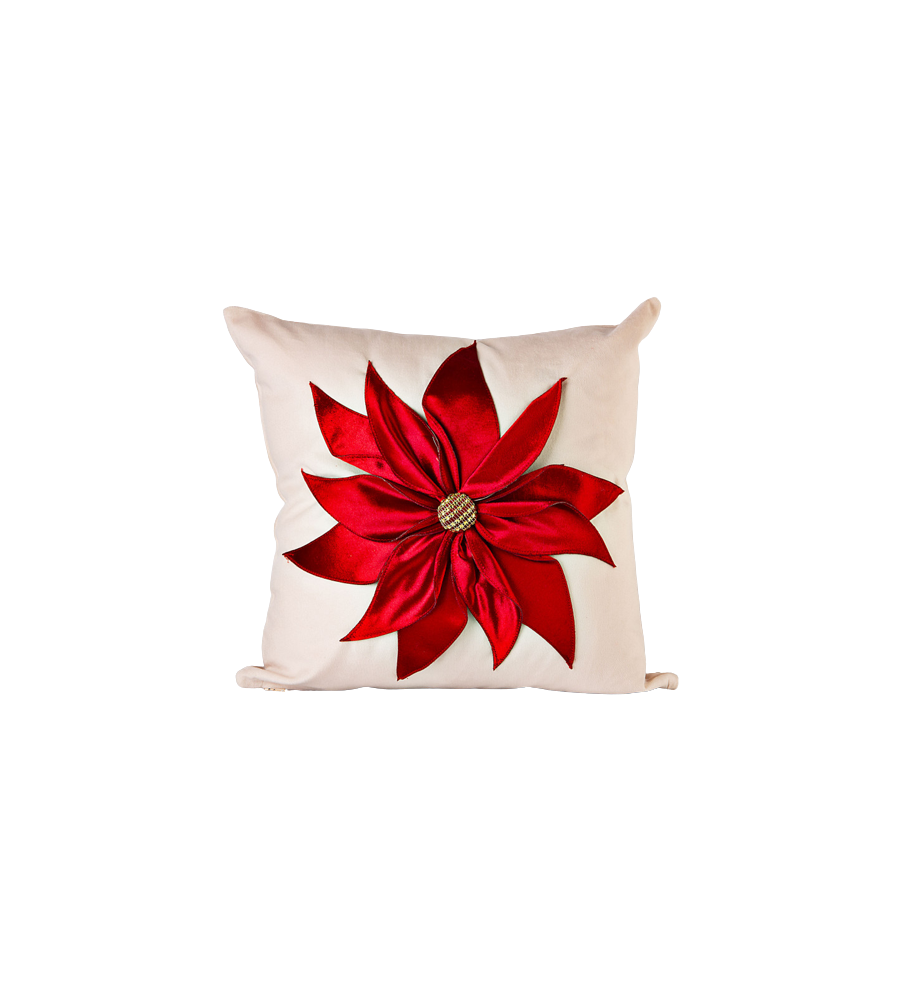FORRO PARA COJIN FLOR DE PASCUA POMA ROSA FORRO PARA COJIN FLOR DE PASCUA POMA ROSA