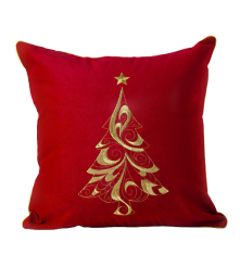 FORRO PARA COJIN ARBOL NAVIDAD BORDADO HAUS