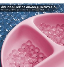 PLATO DE SILICONA UPALA ROSA 4 VENTOSAS  ÚPALE
