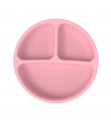 PLATO DE SILICONA UPALA ROSA 4 VENTOSAS  ÚPALE