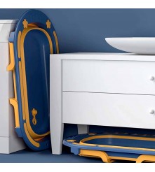 BAÑERA RETRÁCTIL PARA BEBÉS AZUL-AMARILLO Úpale