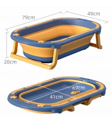 BAÑERA RETRÁCTIL PARA BEBÉS AZUL-AMARILLO Úpale