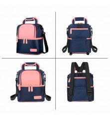 BOLSO TÉRMICO AZUL/ROSA + 2 PILAS DE HIELO ÚPALE