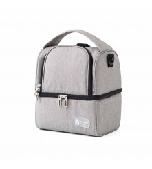 BOLSO TÉRMICO GRIS /NEGRO SIN PILA