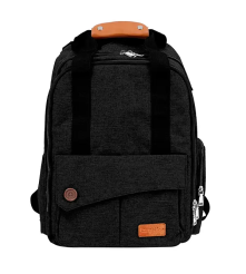 MOCHILA PAÑALERA ROMA MARCA CARESTINO COLOR NEGRO