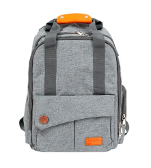 MOCHILA PAÑALERA ROMA MARCA CARESTINO COLOR GRIS