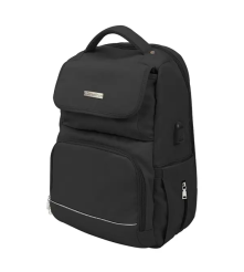 MOCHILA PAÑALERA BERNA MARCA CARESTINO COLOR NEGRO
