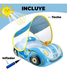 FLOTADOR PLASTICO CON TECHO CARRO MORADO UPALE