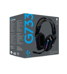 AUDIFONO + MICROFONO LOGITECH INALAMBRICO GAMER G733 LIGHTSPEED RGB USB NEGRO