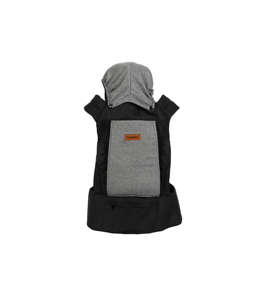 MOCHILA PORTA BEBE NEGRO CARESTINO