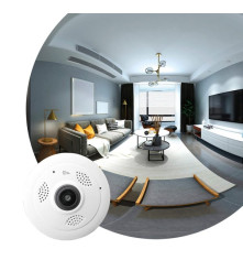 CAMARA SMART WIFI VTA HD 360° PANORAMICA INTERIOR VIS. NOCT AUDIO 2 VIAS MICROSD SENSOR DE MOV. APP