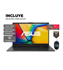 NOTEBOOK ASUS VIVOBOOK GO 15 AMD R5-7520U 2.8GHZ-16GB-512GB SSD-COOL SILVER-15.6