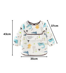 Babero Mangas Cortas de Tela Unicornio 2 a 4 Años Úpale Babero Mangas Cortas de Tela Unicornio 2 a 4 Años Úpale