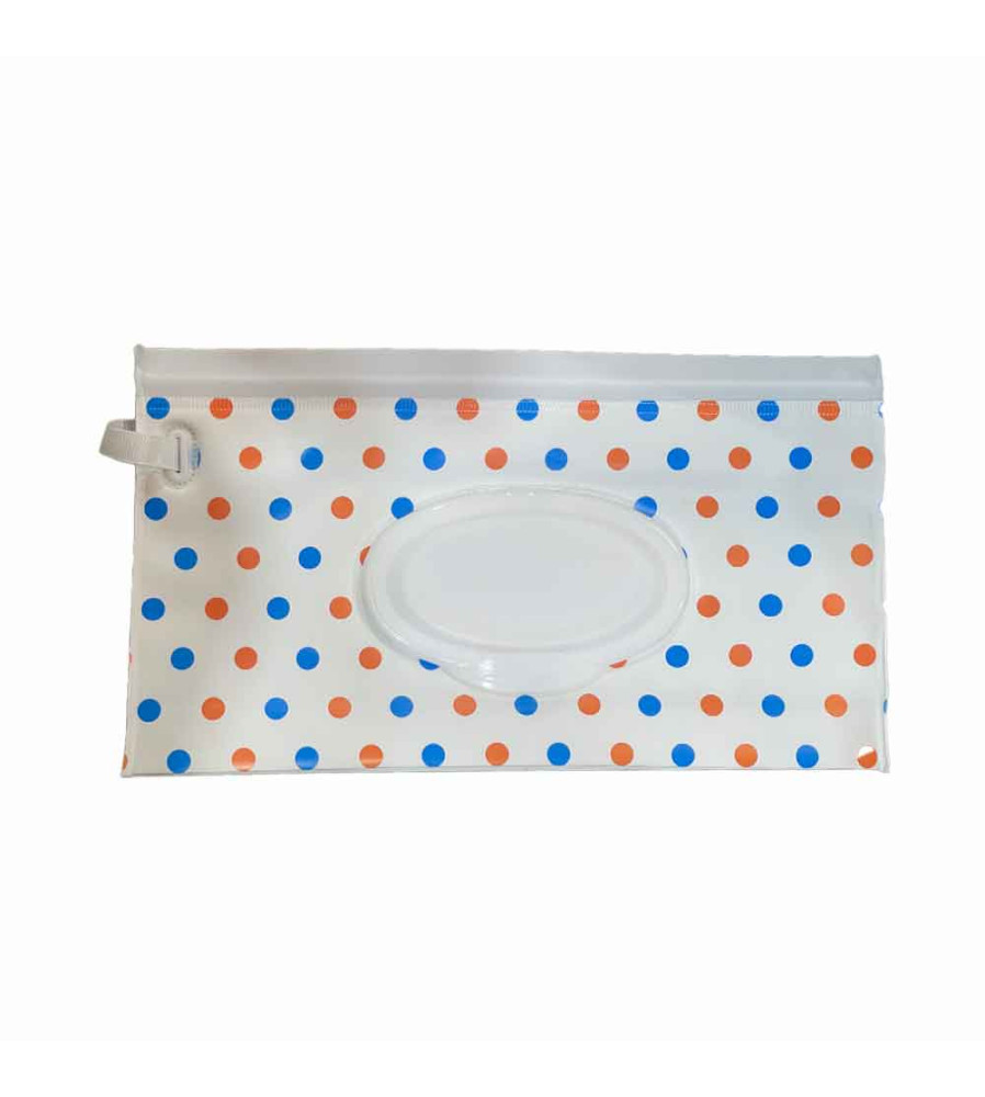Estuche Porta Pañito Úpale Blanco Puntos Amarillos Estuche Porta Pañito Úpale Blanco Puntos Amarillos