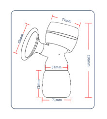 Extractor De Leche Eléctrico Mom Azul Úpale