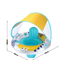 FLOTADOR PLASTICO CON TECHO CARRO AZUL UPALE