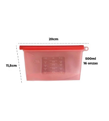Funda De Silicona Para Alimentos 500 Ml Celeste Úpale