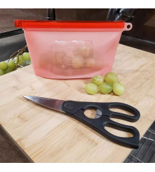 Funda De Silicona Para Alimentos 500 Ml Celeste Úpale