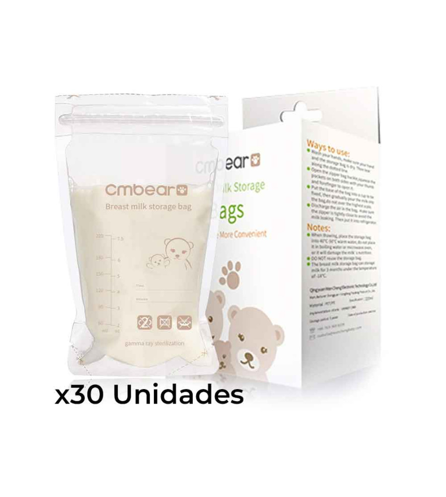 Fundas De Recolección De Leche 30 unidades Cmbear 0601 Úpale. Fundas De Recolección De Leche 30 unidades Cmbear 0601 Úpale.