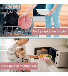 Kit De Alimentación para bebé 6 Piezas Azul Pastel Úpale
