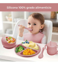 Kit De Alimentación para bebé 6 Piezas Azul Pastel Úpale
