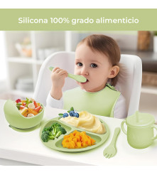 Kit De Alimentación para bebé 6 Piezas Rosa Pastel Úpale