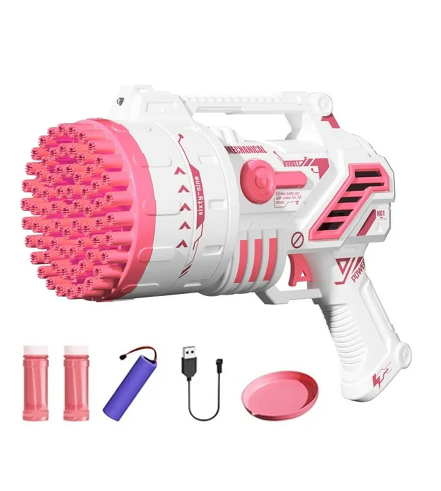 Pistola De Burbujas Celeste Plus 69 Orificios Úpale Pistola De Burbujas Celeste Plus 69 Orificios Úpale