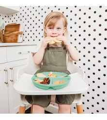Plato De Silicona para Bebés Úpale Beige 4 Ventosas