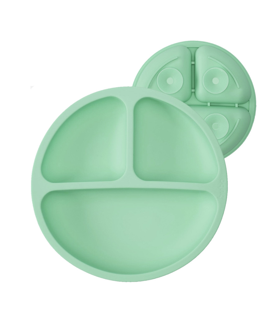 Plato De Silicona para Bebés Úpale Beige 4 Ventosas