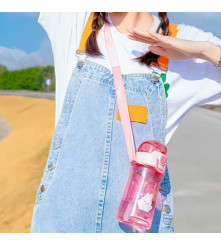 Tomatodo Plástico Para Niños Con Sorbete Coneja Rosa 350ml Úpale