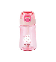 Tomatodo Plástico Para Niños Con Sorbete Coneja Rosa 350ml Úpale