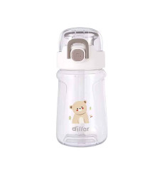 Tomatodo Plástico Para Niños Con Sorbete Oso Azul-Blanco 350ml Úpale